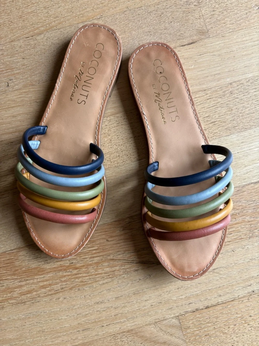 Coconuts by Matisse Women's Multicolor Strappy Slide Sandals - Picture 3 of 11